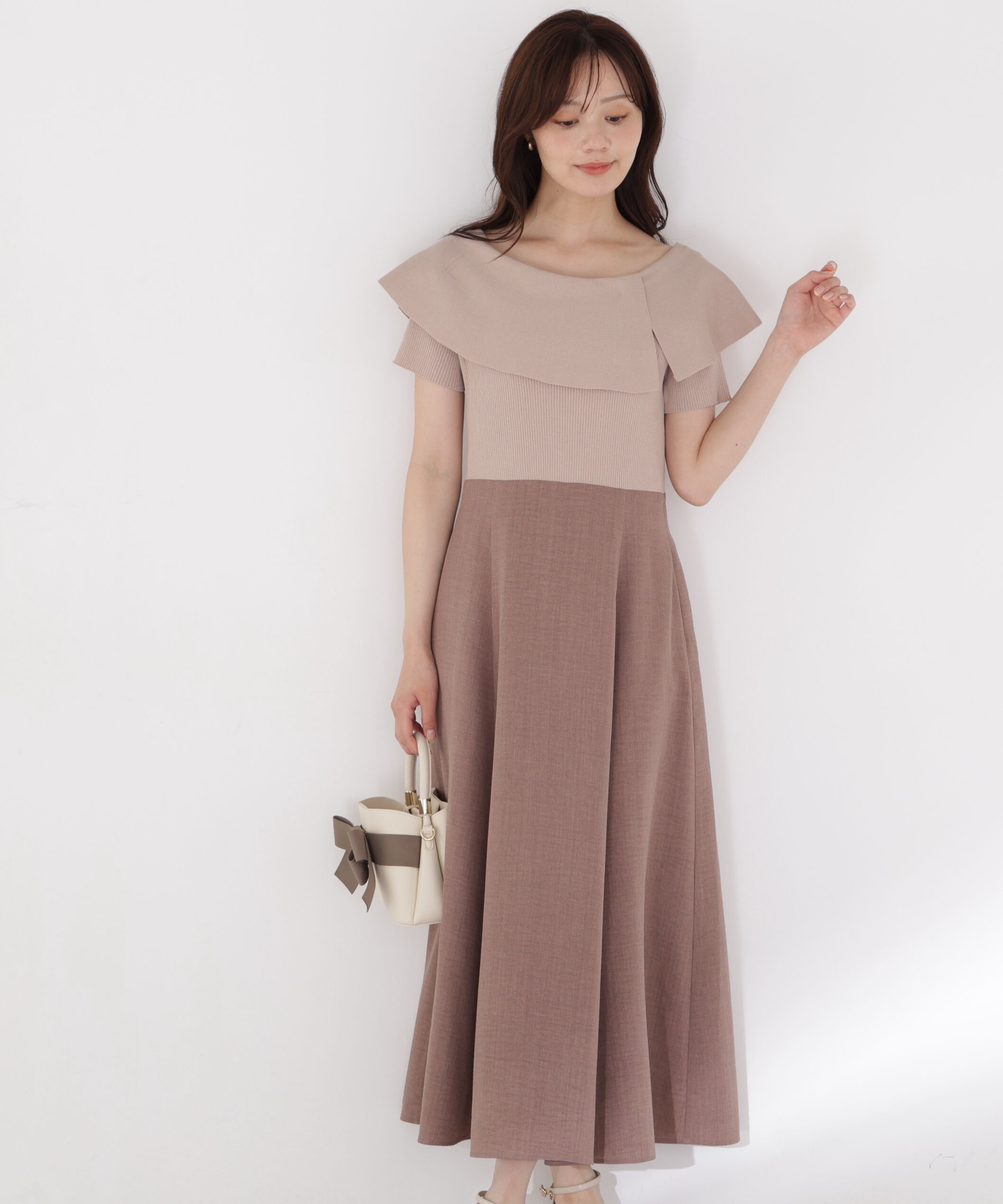 PROPORTION BODY DRESSING「ケープニットドッキングワンピース」|ワンピース|