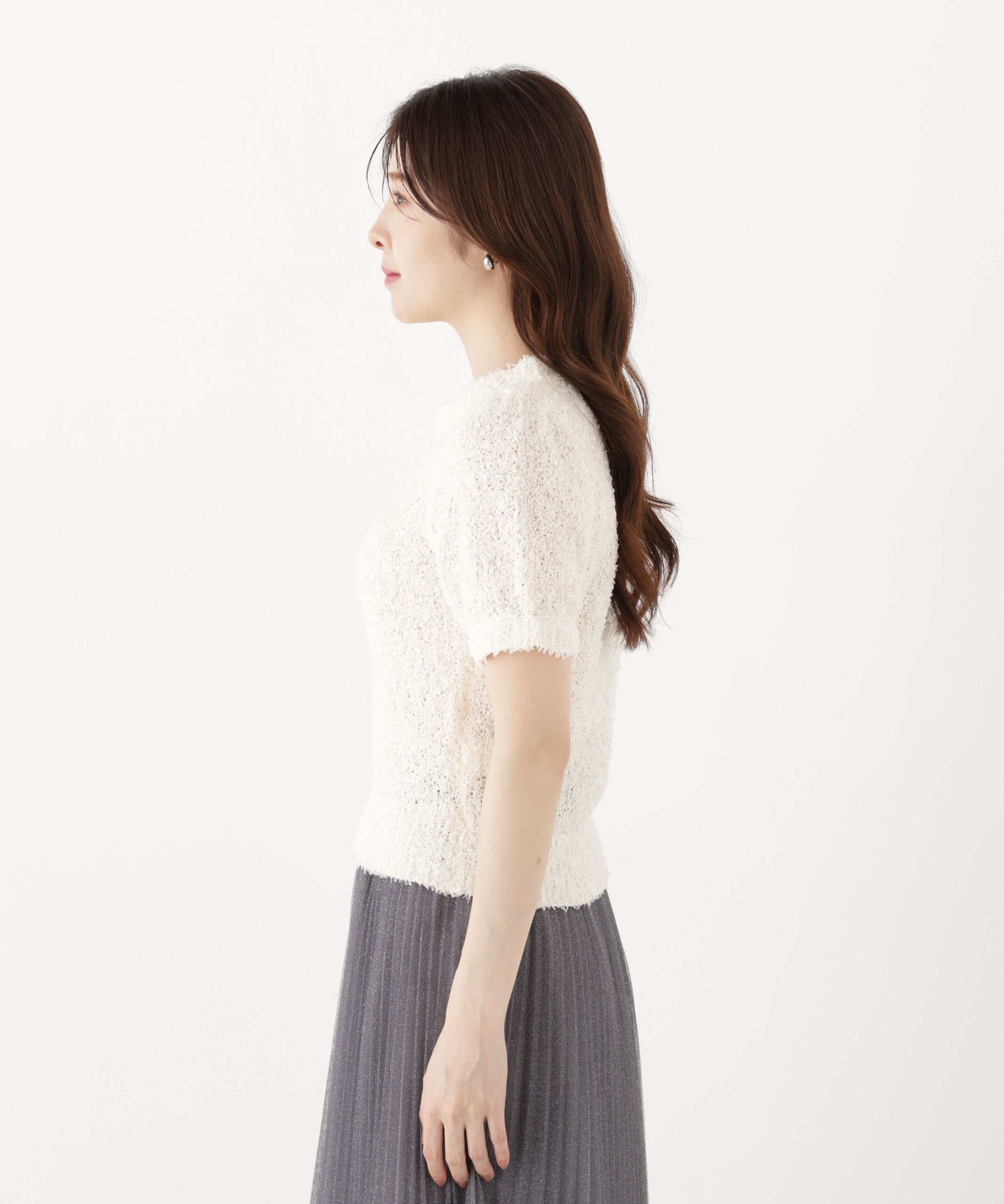 PROPORTION BODY DRESSING「＜EDIT COLOGNE＞テープヤーンコンパクトニットトップス」|ニット・セーター|