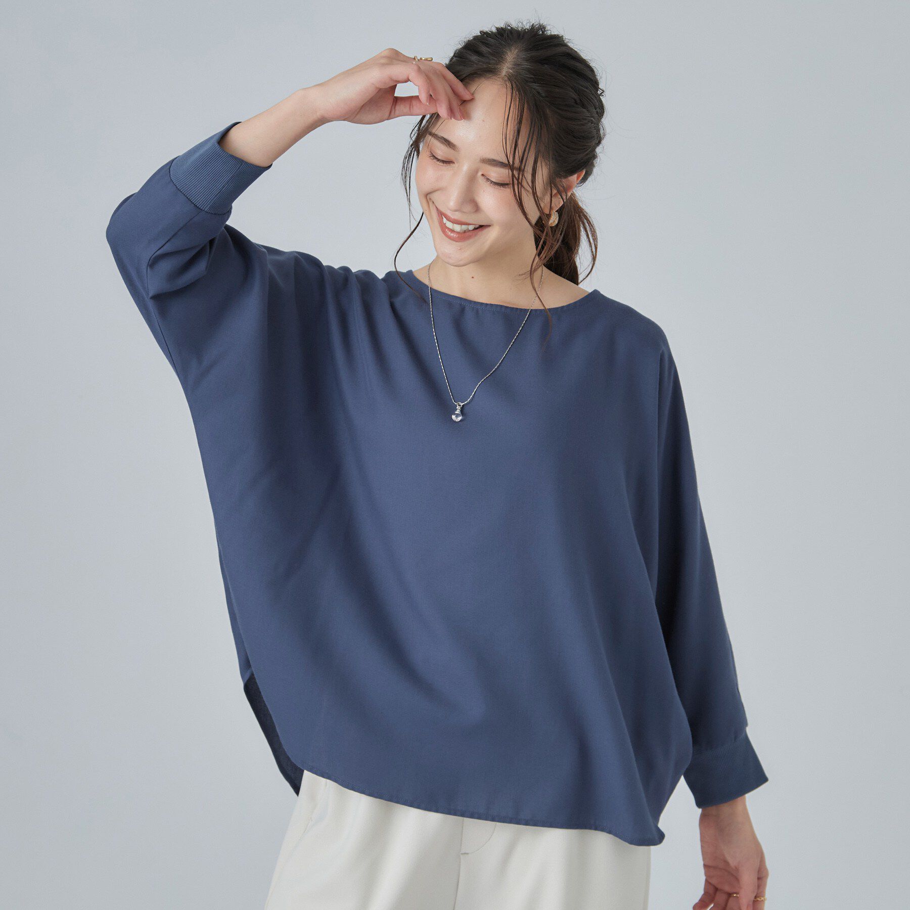SHOO･LA･RUE「【着丈選べる/洗濯後しわになりにくい】インせず着られる ドルマンブラウス」|シャツ・ブラウス|