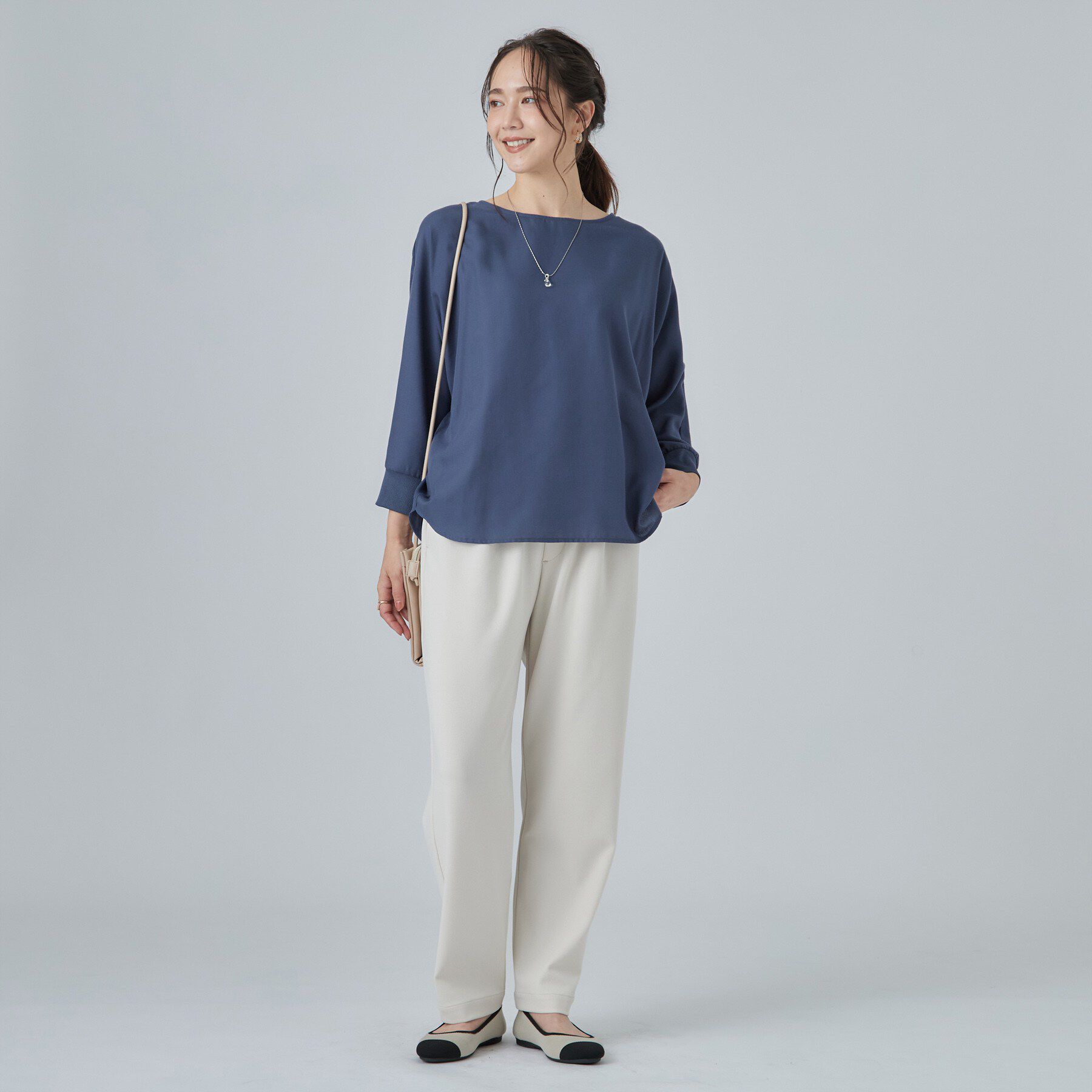 SHOO･LA･RUE「【着丈選べる/洗濯後しわになりにくい】インせず着られる ドルマンブラウス」|シャツ・ブラウス|