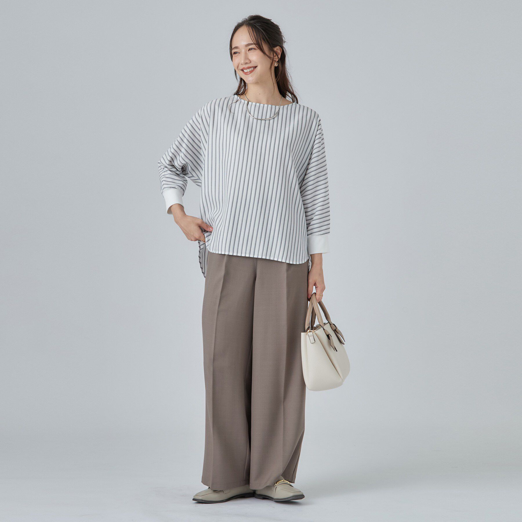 SHOO･LA･RUE「【着丈選べる/洗濯後しわになりにくい】インせず着られる ドルマンブラウス」|シャツ・ブラウス|