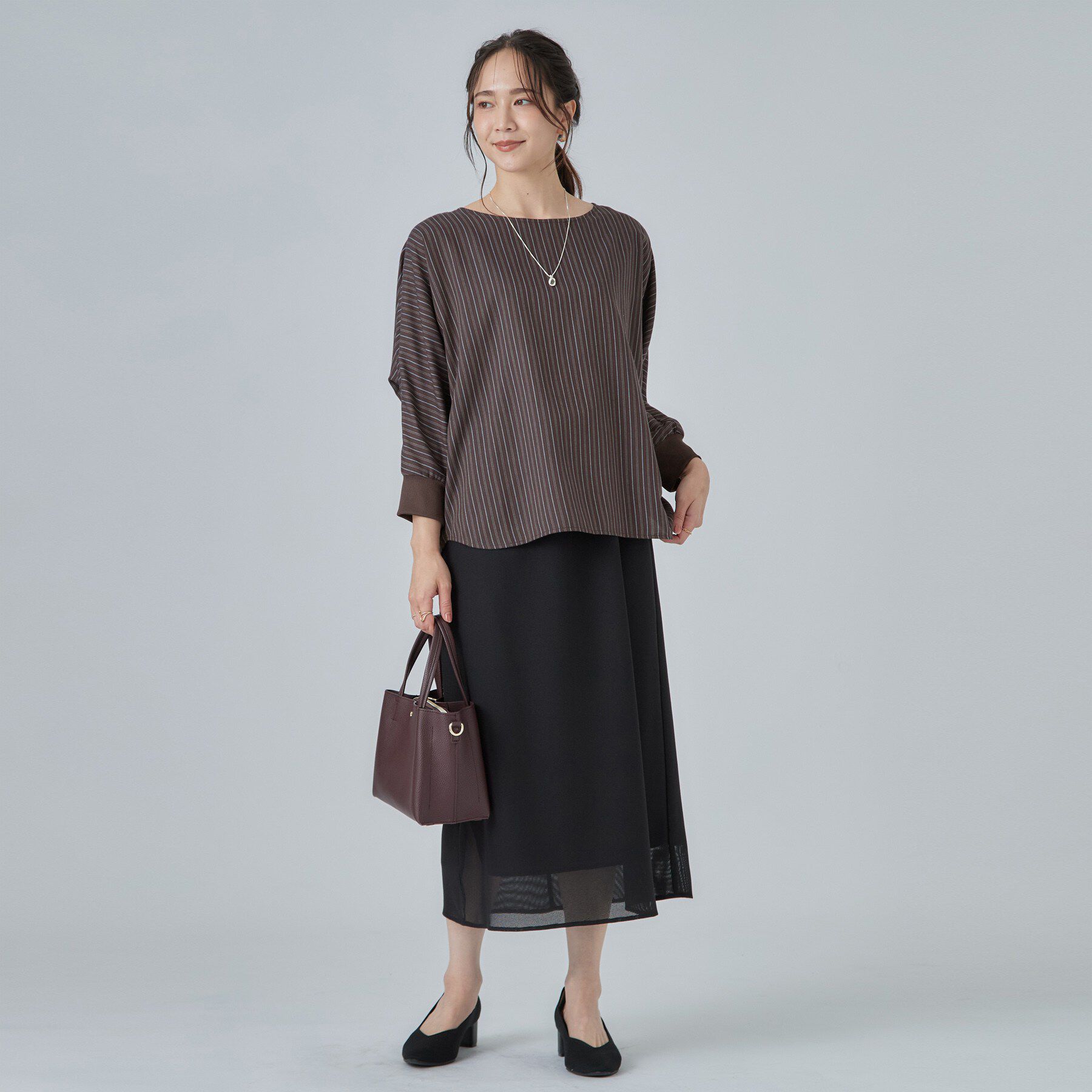 SHOO･LA･RUE「【着丈選べる/洗濯後しわになりにくい】インせず着られる ドルマンブラウス」|シャツ・ブラウス|