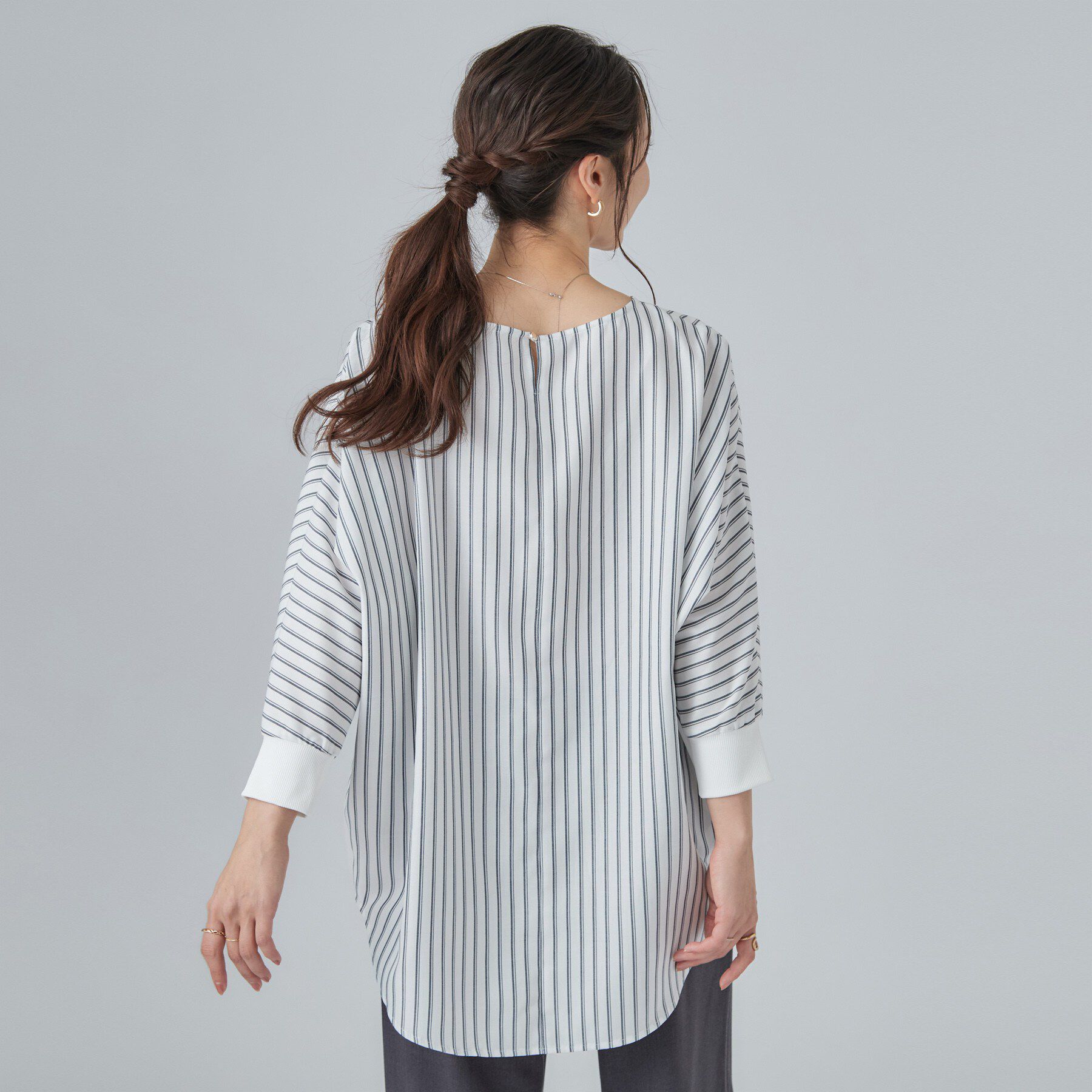 SHOO･LA･RUE「【着丈選べる/洗濯後しわになりにくい】インせず着られる ドルマンブラウス」|シャツ・ブラウス|