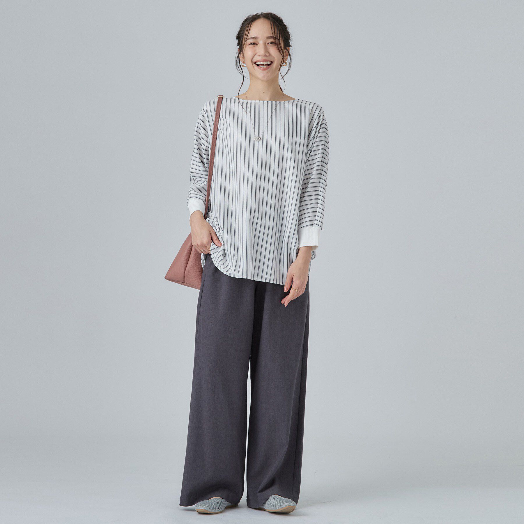 SHOO･LA･RUE「【着丈選べる/洗濯後しわになりにくい】インせず着られる ドルマンブラウス」|シャツ・ブラウス|