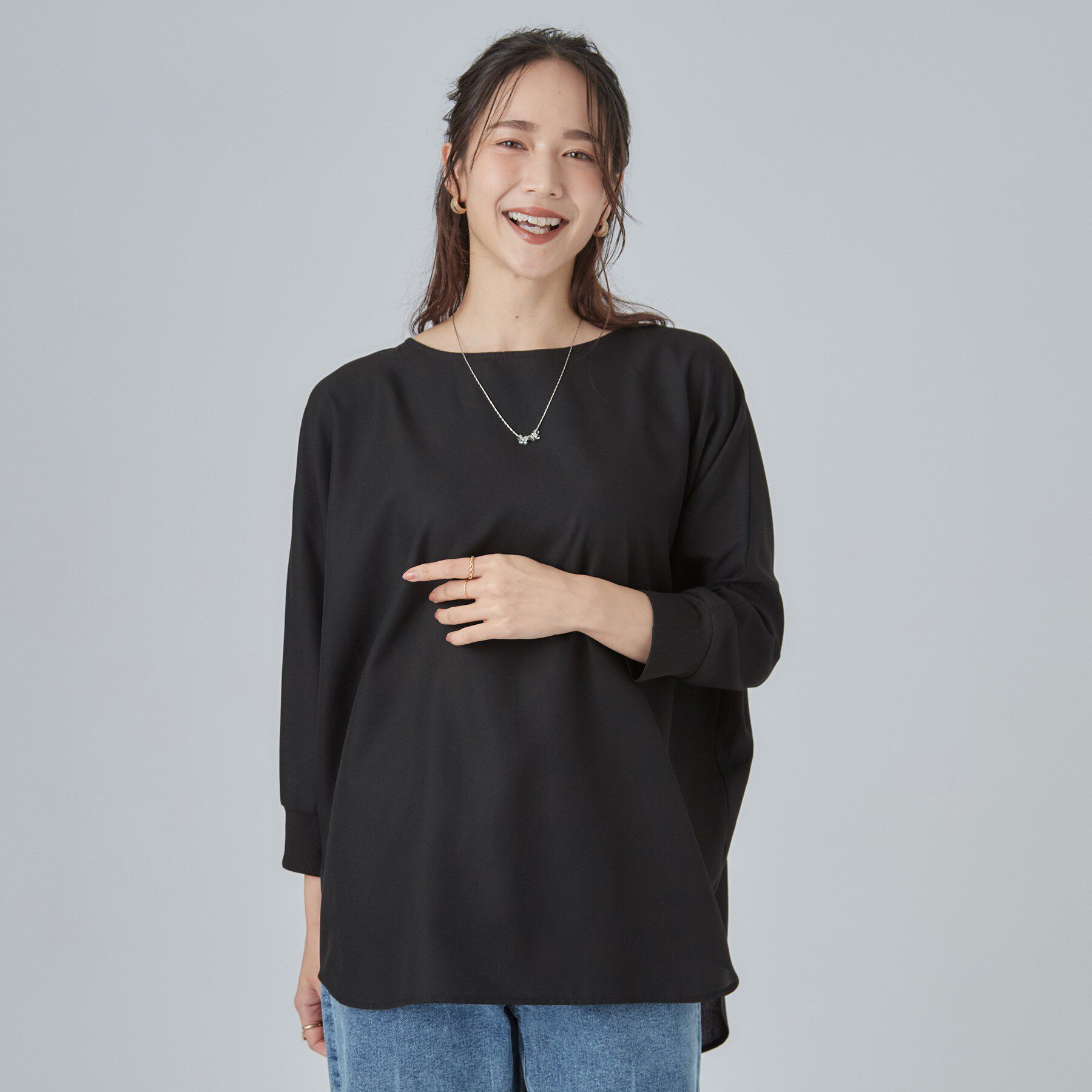 SHOO･LA･RUE「【着丈選べる/洗濯後しわになりにくい】インせず着られる ドルマンブラウス」|シャツ・ブラウス|