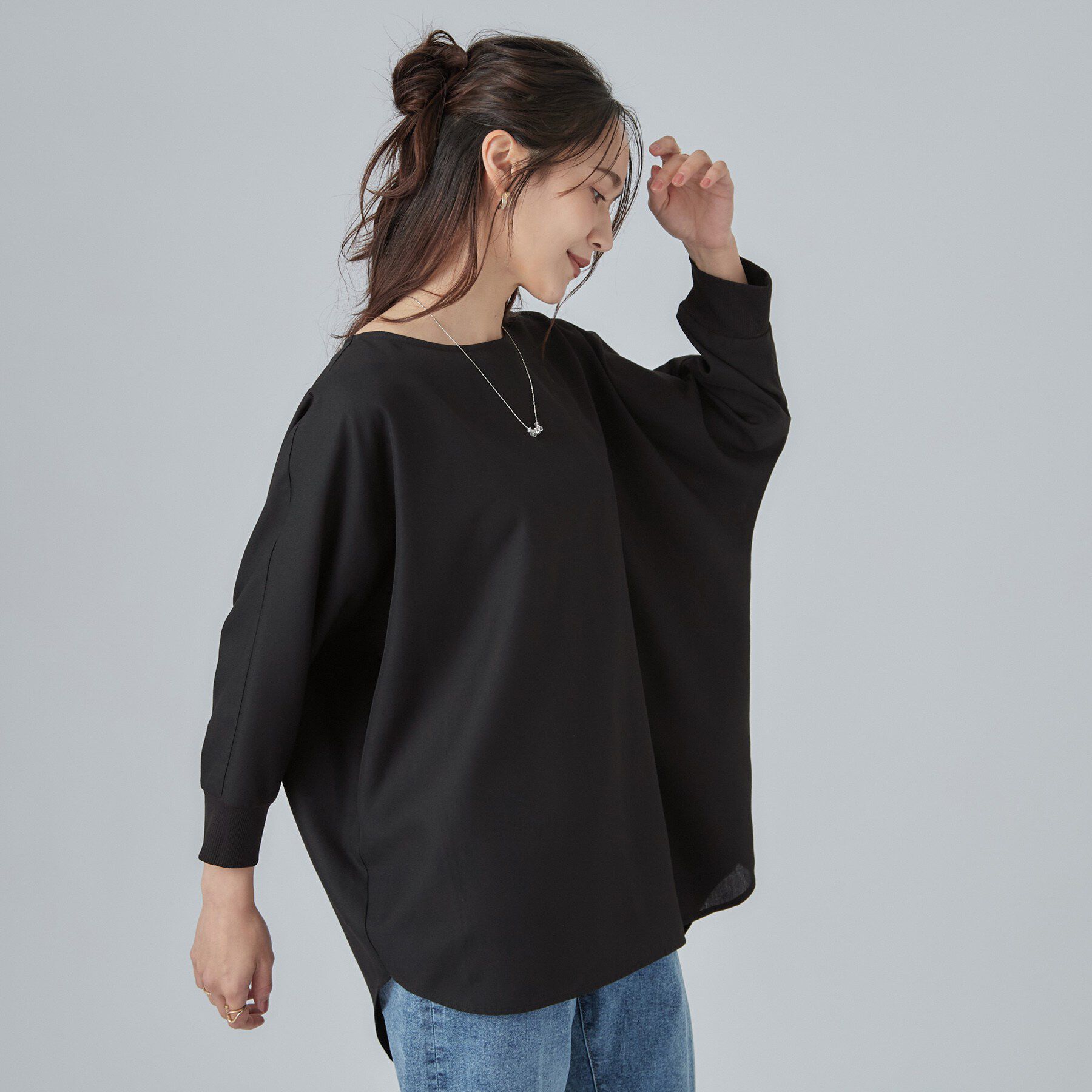 SHOO･LA･RUE「【着丈選べる/洗濯後しわになりにくい】インせず着られる ドルマンブラウス」|シャツ・ブラウス|