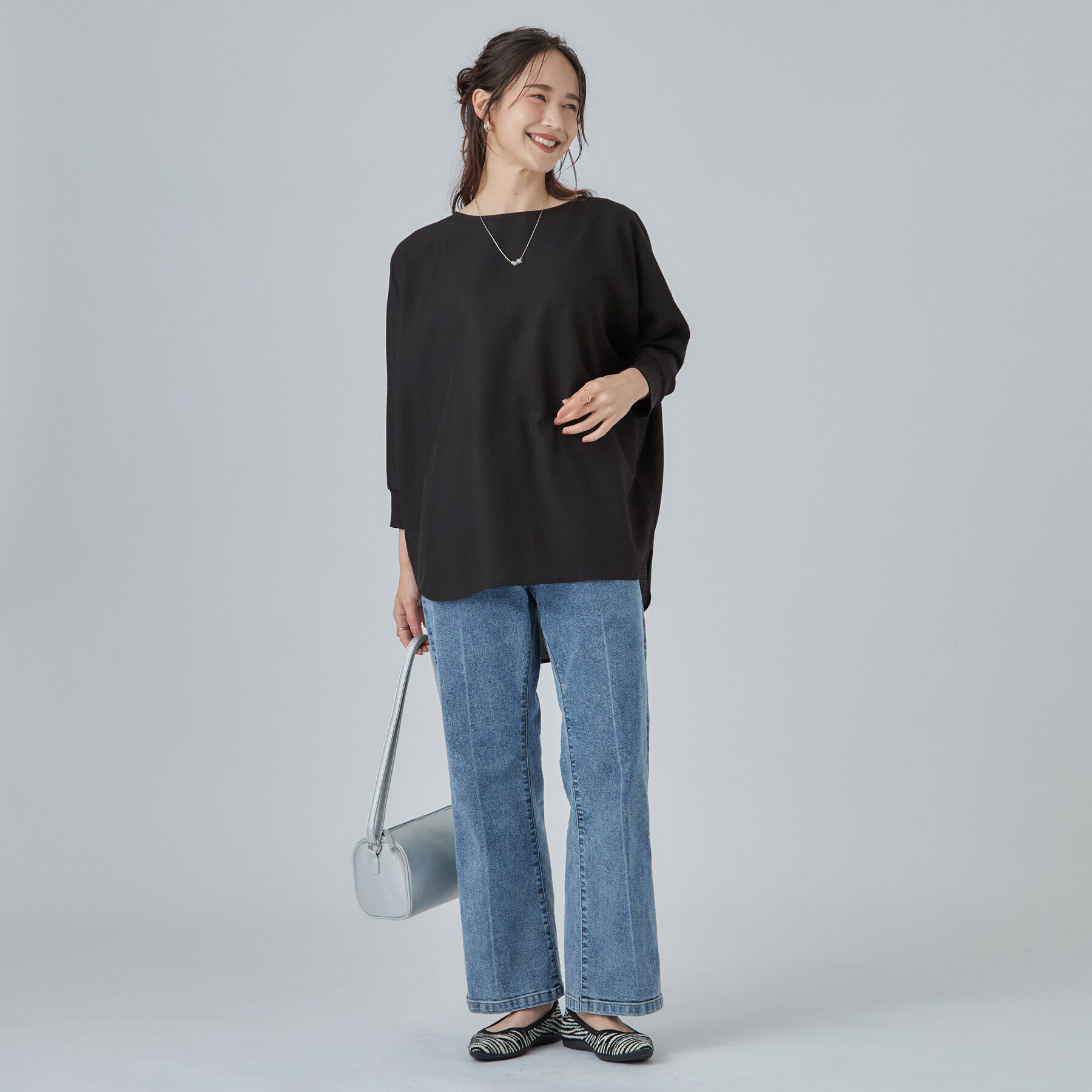 SHOO･LA･RUE「【着丈選べる/洗濯後しわになりにくい】インせず着られる ドルマンブラウス」|シャツ・ブラウス|