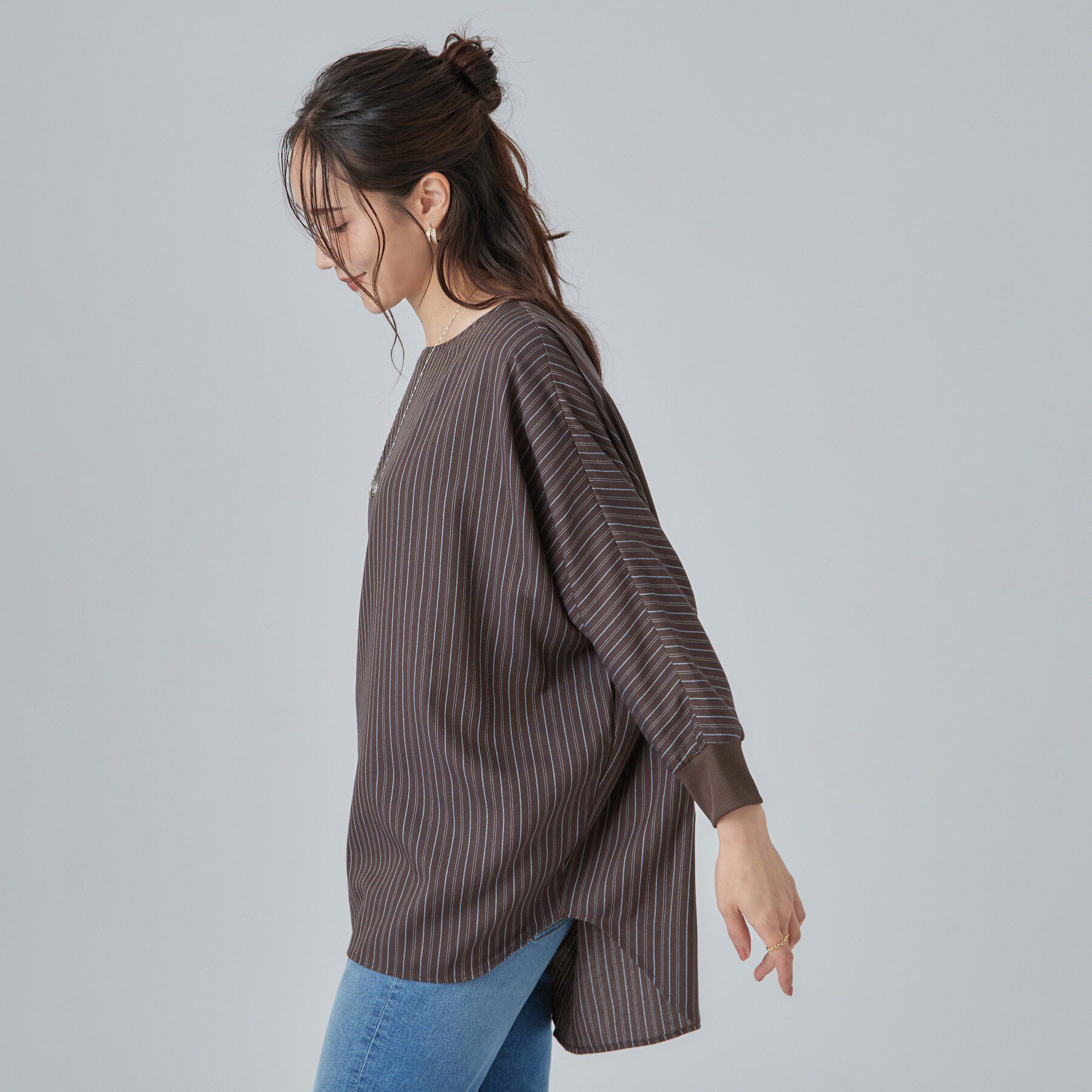 SHOO･LA･RUE「【着丈選べる/洗濯後しわになりにくい】インせず着られる ドルマンブラウス」|シャツ・ブラウス|