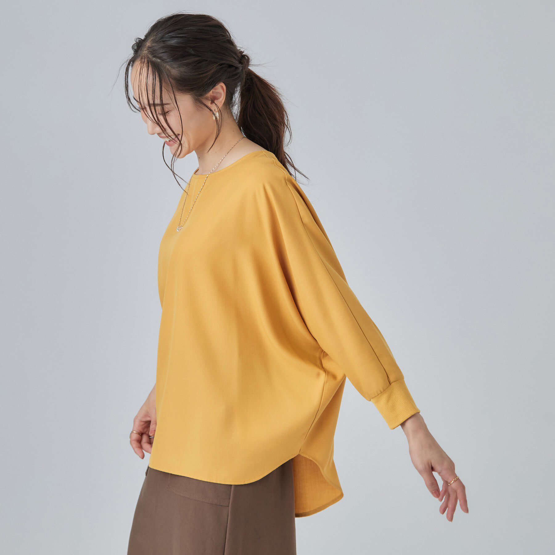 SHOO･LA･RUE「【着丈選べる/洗濯後しわになりにくい】インせず着られる ドルマンブラウス」|シャツ・ブラウス|