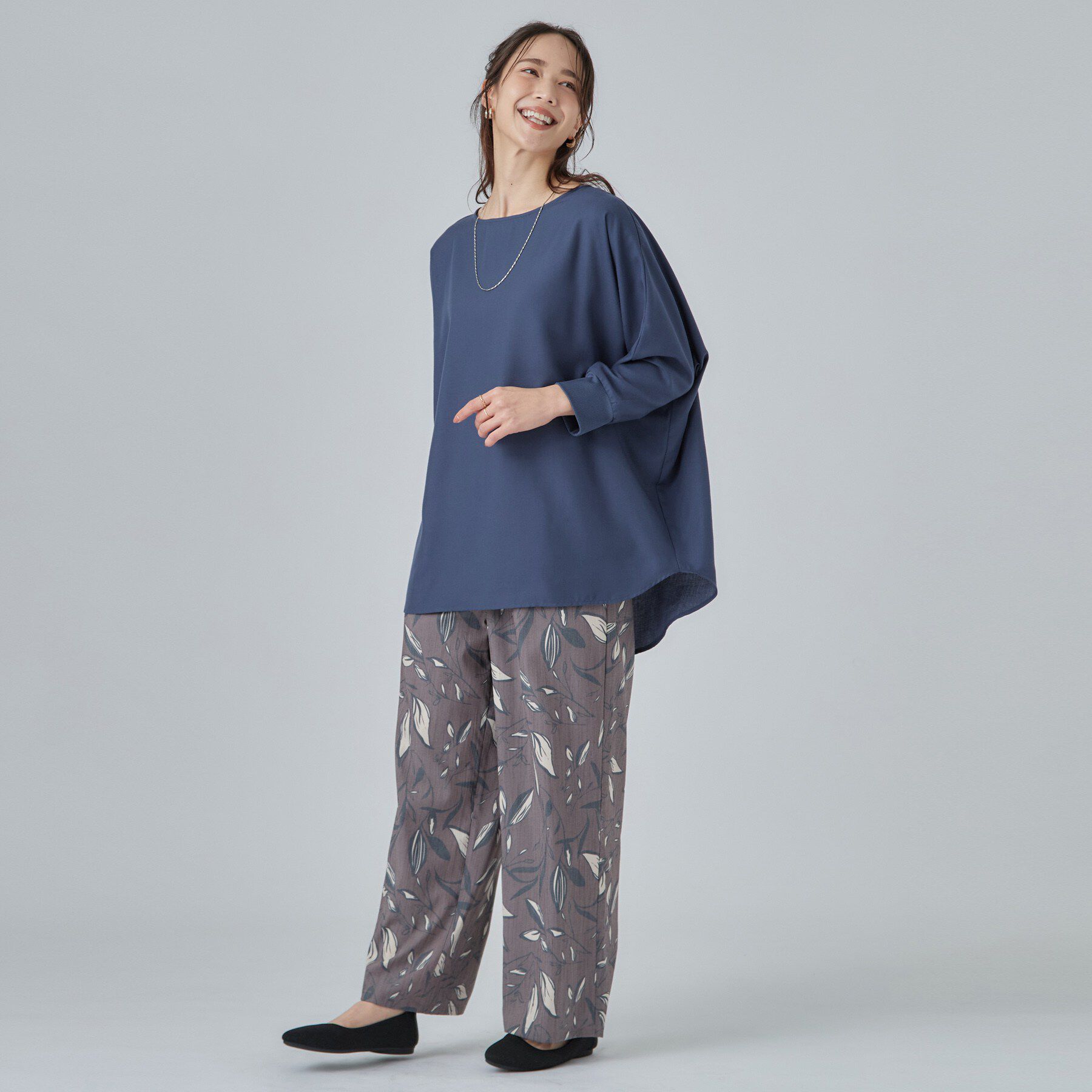 SHOO･LA･RUE「【着丈選べる/洗濯後しわになりにくい】インせず着られる ドルマンブラウス」|シャツ・ブラウス|