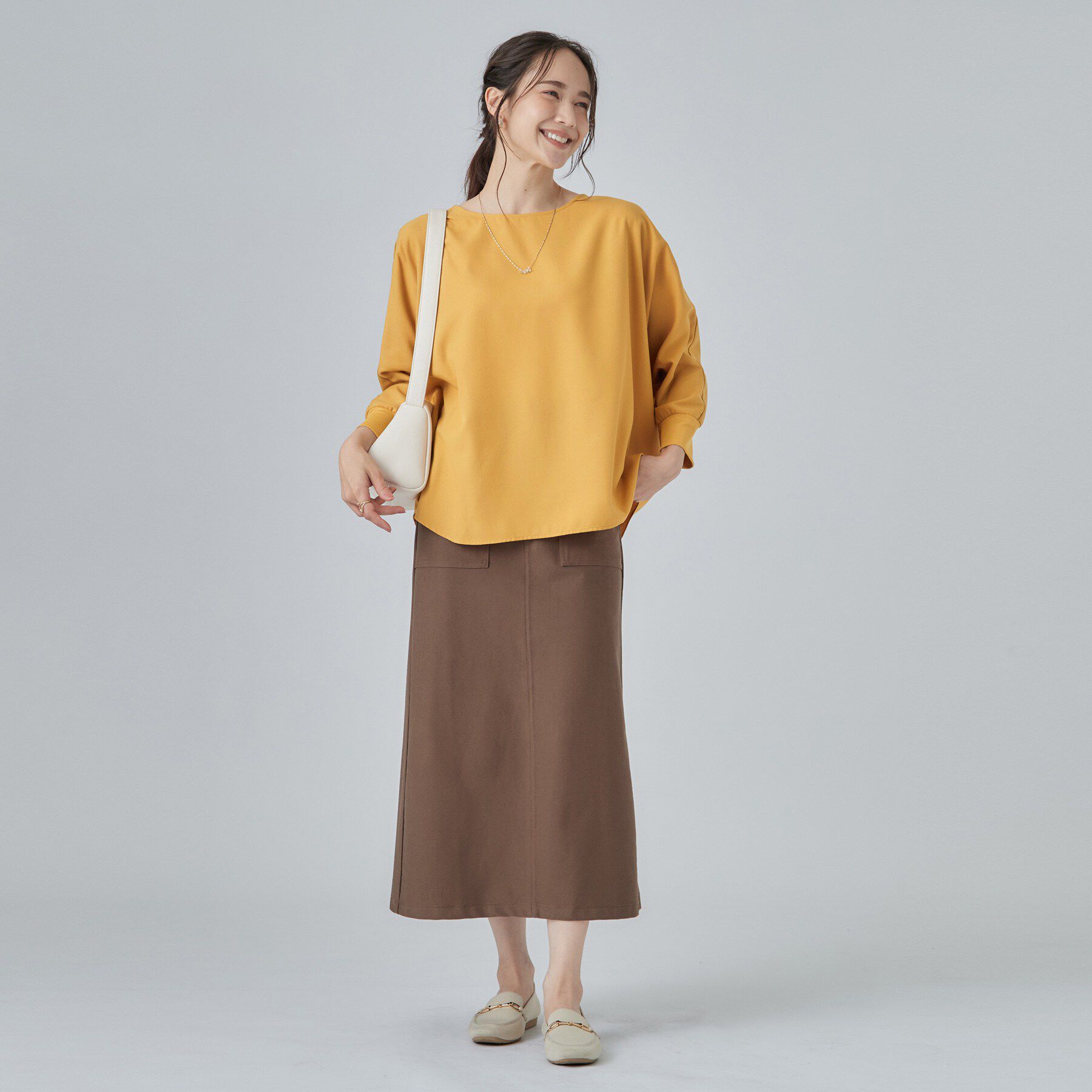 SHOO･LA･RUE「【着丈選べる/洗濯後しわになりにくい】インせず着られる ドルマンブラウス」|シャツ・ブラウス|