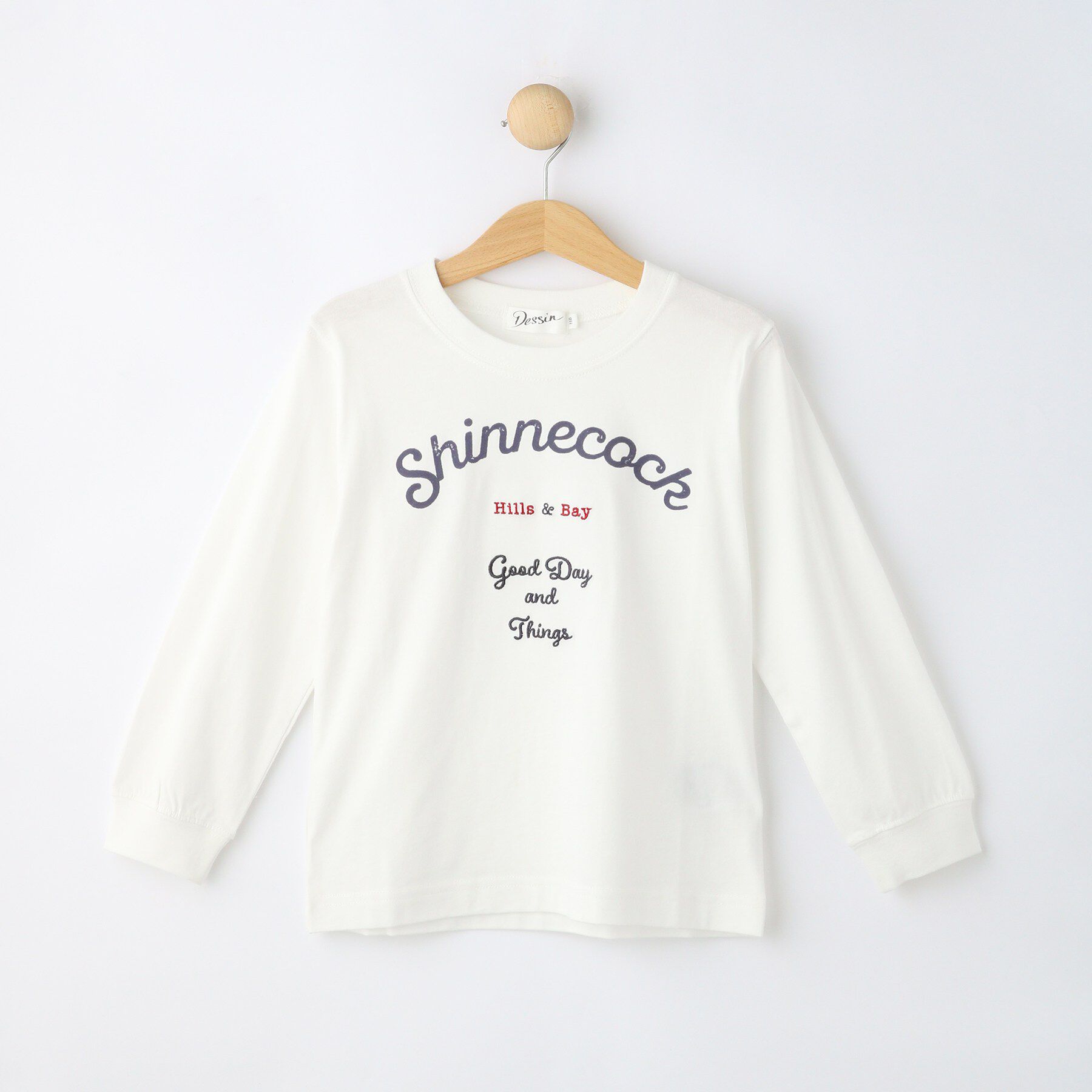 Dessin「【洗える】オーガニックコットンロングTシャツ」|Tシャツ・カットソー|ホワイト(601)
