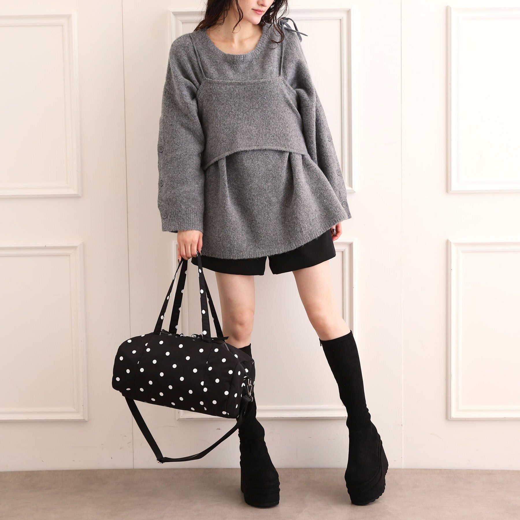 Ober Tashe「【EC限定】ドット2WAYボストンバッグ」|ボストンバッグ|
