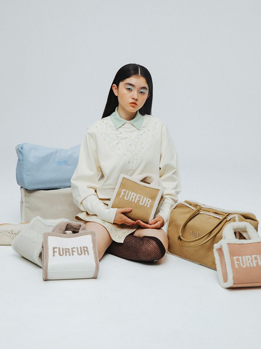 FURFUR「ムートンライクアンクルレースアップブーツ」|ショートブーツ|