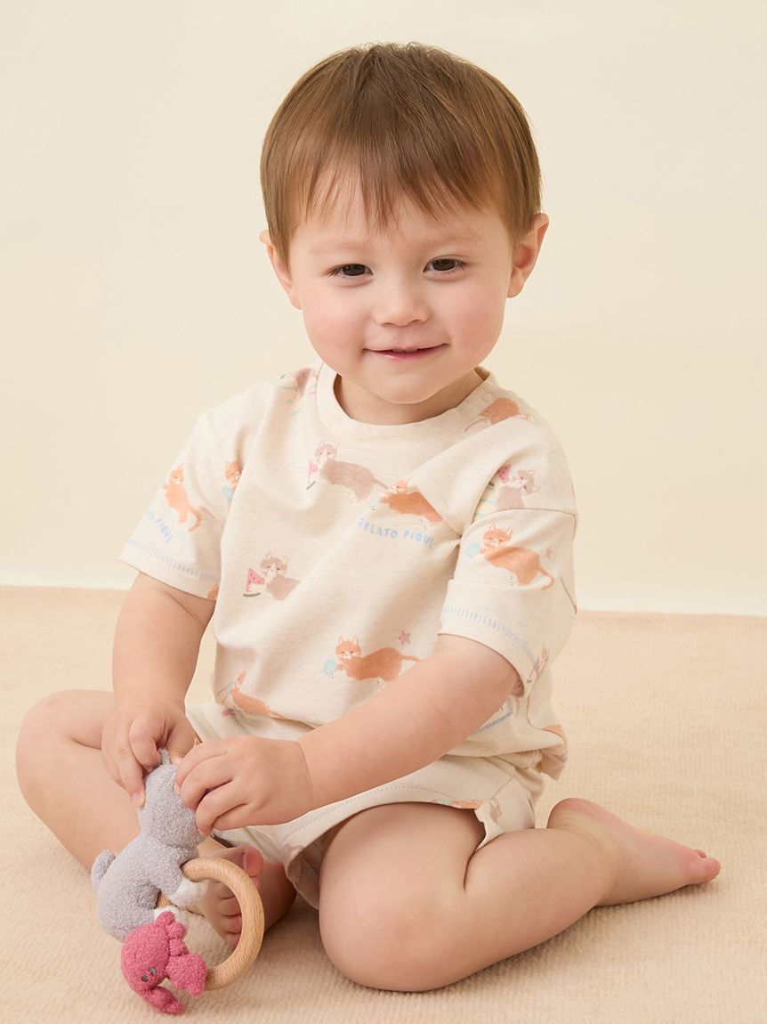 GELATO PIQUE KIDS & BABY「【BABY】シーサイドキャット柄半袖Tシャツ」|その他ベビーウェア|