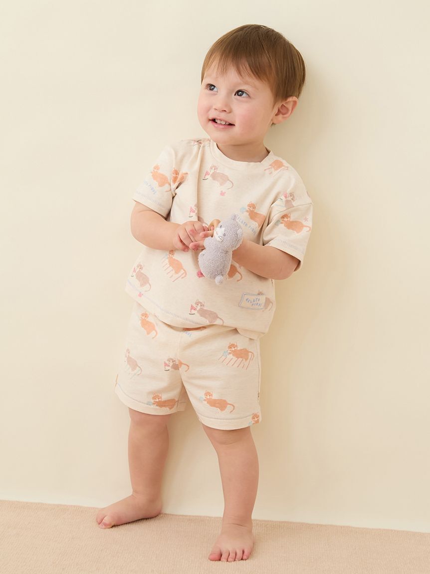 GELATO PIQUE KIDS & BABY「【BABY】シーサイドキャット柄半袖Tシャツ」|その他ベビーウェア|