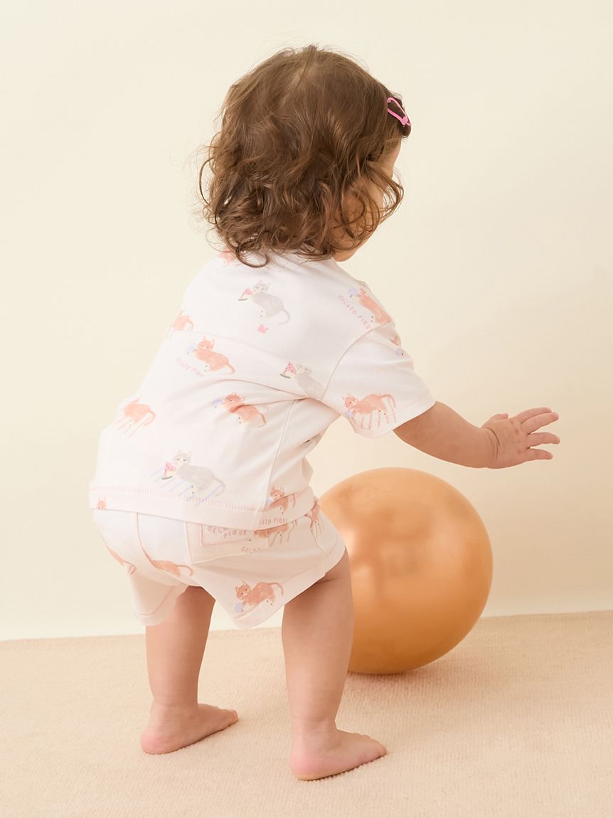 GELATO PIQUE KIDS & BABY「【BABY】シーサイドキャット柄半袖Tシャツ」|その他ベビーウェア|