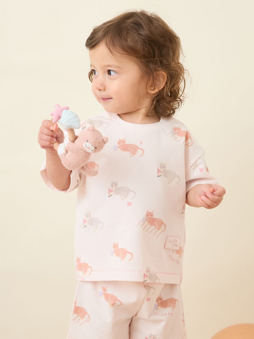 GELATO PIQUE KIDS & BABY「【BABY】シーサイドキャット柄半袖Tシャツ」|その他ベビーウェア|