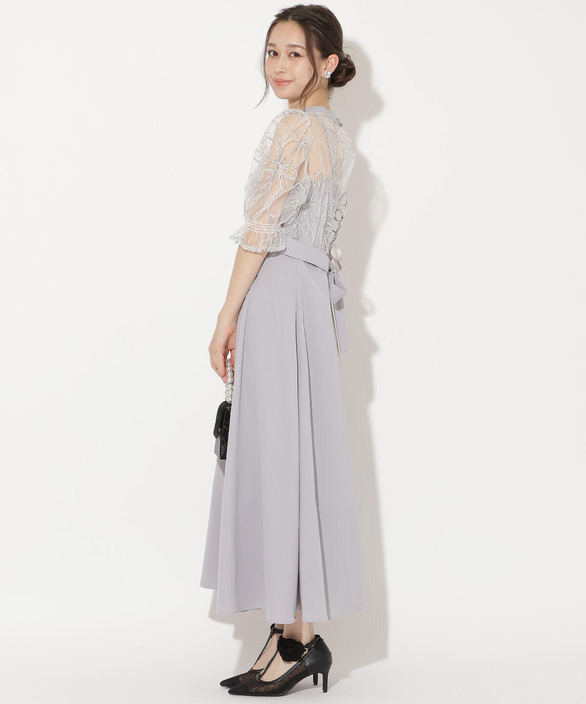 WILLSELECTION「バックウエストリボンブラウス&times;フレアキャミワンピース」|ドレス|