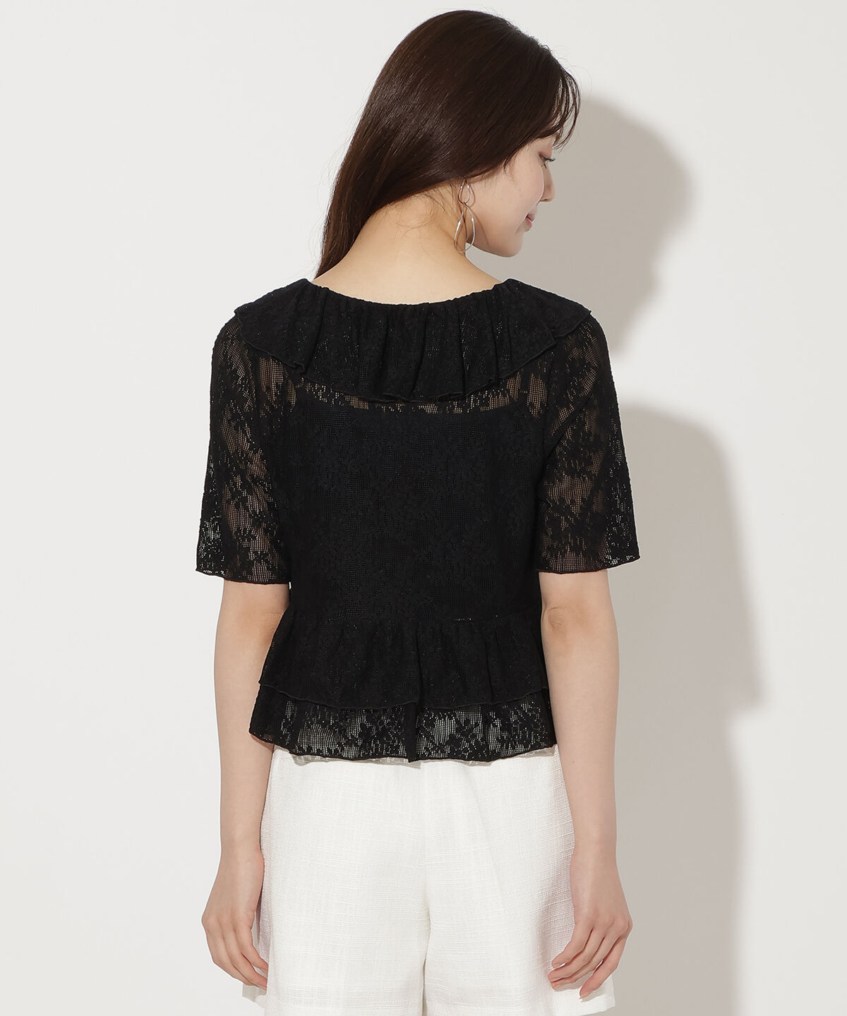 WILLSELECTION「レースラッフルフリルトップス」|Tシャツ・カットソー|