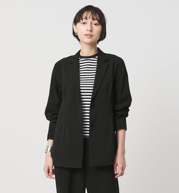 UNITED ARROWS「COMFY テーラードジャケット ‐防汚 UVカット ウォッシャブル‐」|テーラードジャケット|BLACK