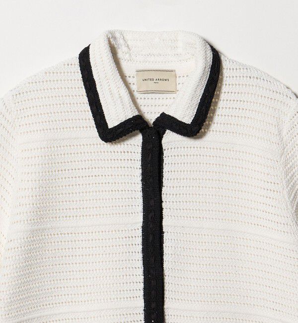 UNITED ARROWS「メッシュ スパングル カーディガン ‐ウォッシャブル‐」|カーディガン|