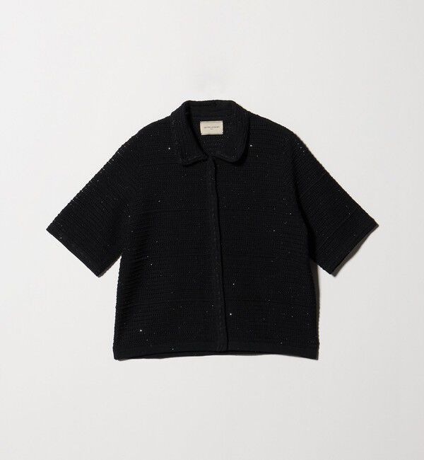 UNITED ARROWS「メッシュ スパングル カーディガン ‐ウォッシャブル‐」|カーディガン|