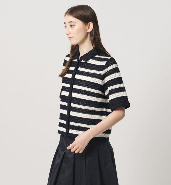 UNITED ARROWS「メッシュ スパングル カーディガン ‐ウォッシャブル‐」|カーディガン|