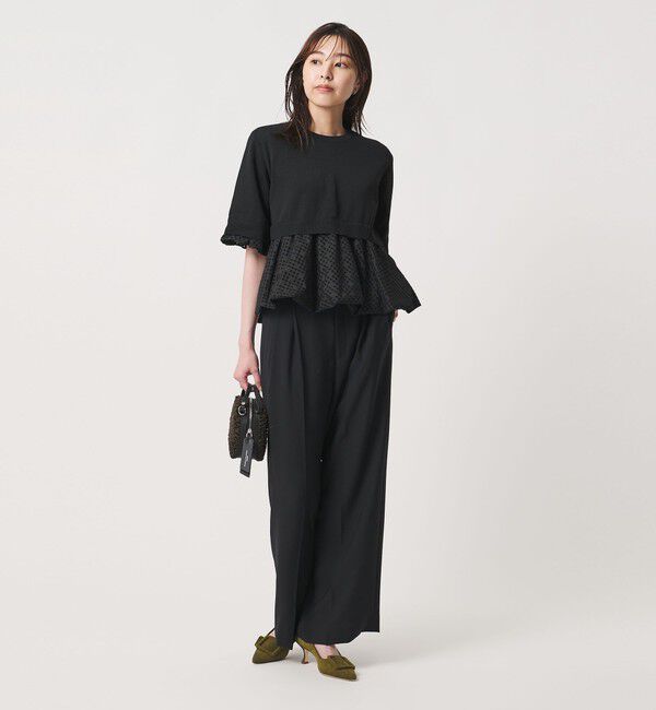 UNITED ARROWS「カットワーク バルーン シルエット ニット ‐ウォッシャブル‐」|ニット・セーター|