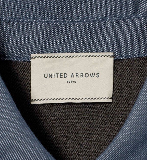 UNITED ARROWS「六分袖 デニムライク ポロニット ‐ウォッシャブル‐」|ニット・セーター|