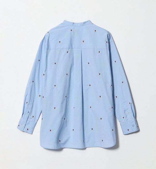 UNITED ARROWS「エンブロイダリーフラワー バンドカラー シャツ 26FW」|シャツ・ブラウス|