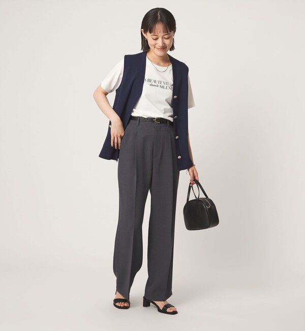 UNITED ARROWS green label relaxing「ロゴ ショートスリーブ プルオーバー カットソー 接触冷感」|Tシャツ・カットソー|