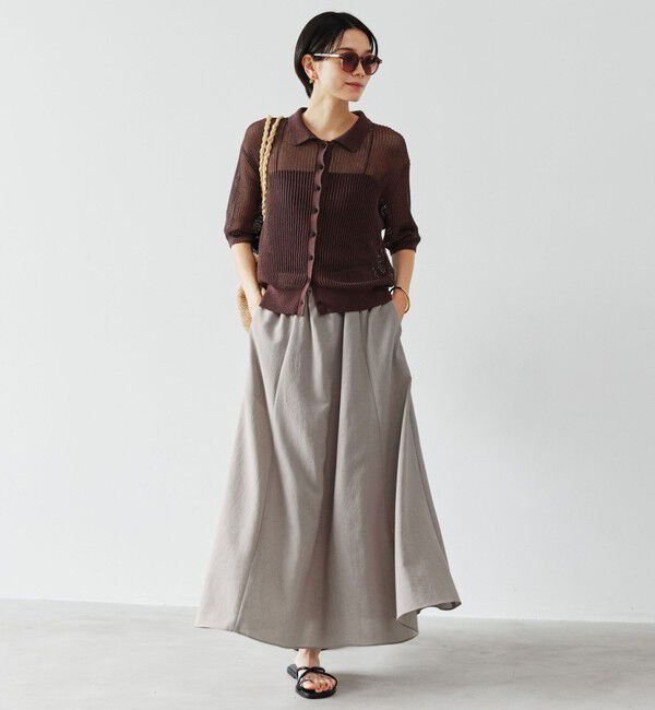 UNITED ARROWS green label relaxing「［size SHORT/TALLあり］ドライクロス フレアスカート マシンウォッシャブル  通気性」|フレア|