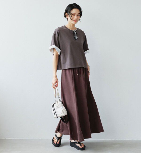 UNITED ARROWS green label relaxing「［size SHORT/TALLあり］ドライクロス フレアスカート マシンウォッシャブル  通気性」|フレア|