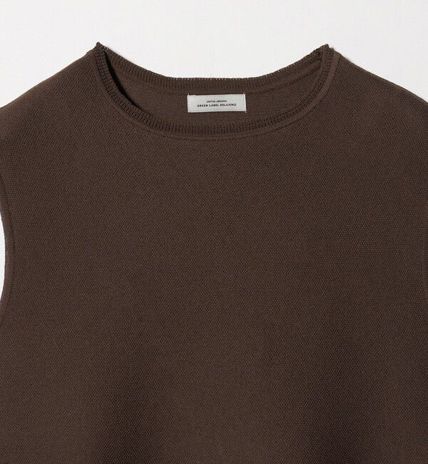 UNITED ARROWS green label relaxing「ブライトシアー ペプラム ノースリーブ ニット」|ニット・セーター|