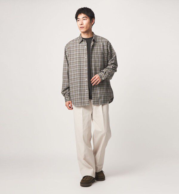 UNITED ARROWS green label relaxing「ウォッシャブル ビエラチェック ジャストルーズ 長袖 シャツ」|シャツ・ブラウス|
