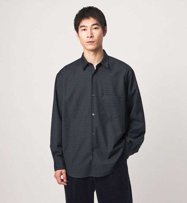 UNITED ARROWS green label relaxing「ウォッシャブル ビエラチェック ジャストルーズ 長袖 シャツ」|シャツ・ブラウス|