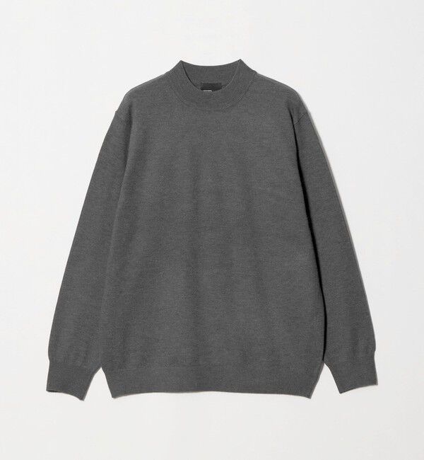 UNITED ARROWS green label relaxing「【WEB限定】JUST fit ハイゲージ ジャケイン モックネック ニット」|ニット・セーター|DK.GRAY