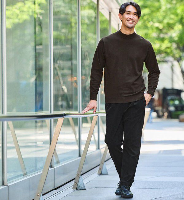 UNITED ARROWS green label relaxing「【WEB限定】JUST fit ハイゲージ ジャケイン モックネック ニット」|ニット・セーター|