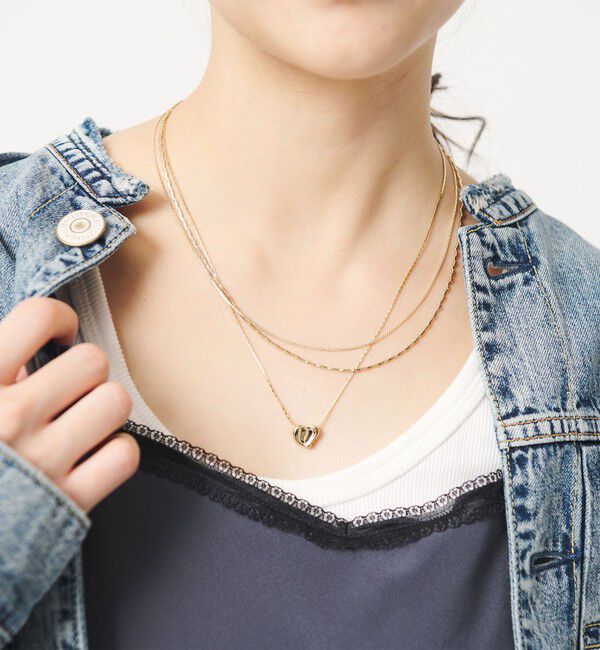 BEAUTY&YOUTH UNITED ARROWS「イビツ ハート 3連ネックレス」|ネックレス|