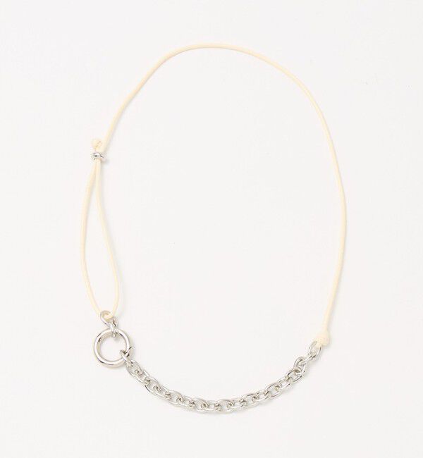 BEAUTY&YOUTH UNITED ARROWS「コード&times;メタルチェーン コンビ チョーカー ネックレス」|ネックレス|OFF WHITE