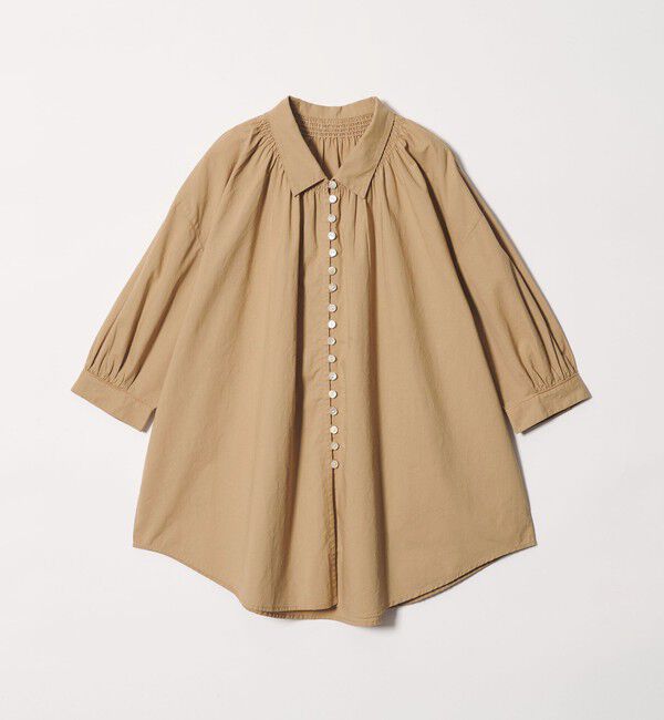 STEVEN ALAN「＜Steven Alan＞コットン ポプリン ギャザー ブラウス」|シャツ・ブラウス|