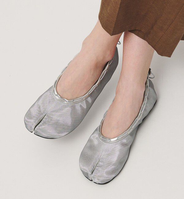 BEAUTY&YOUTH UNITED ARROWS「＜PAES＞メッシュ ストリング フラットシューズ」|ローファー|SILVER