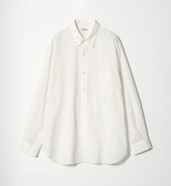 STEVEN ALAN「＜Steven Alan＞ AKIHA ストライプ レギュラーカラー シャツ LOOSE」|シャツ・ブラウス|WHITE