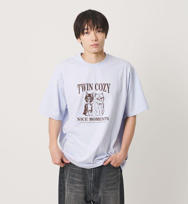 NICE WEATHER「＜NICE WEATHER＞アニマルプリント Tシャツ」|Tシャツ・カットソー|LT.BLUE