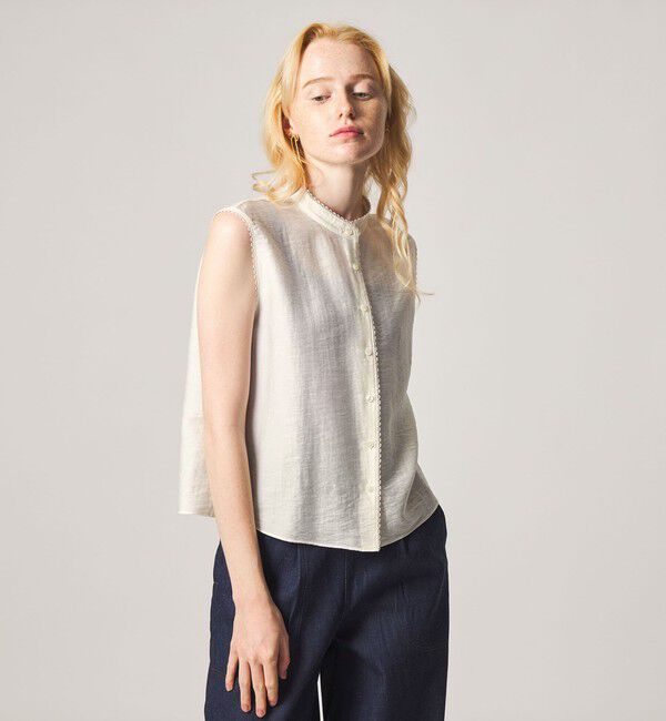 STEVEN ALAN「＜Steven Alan＞レース ノースリーブ ブラウス」|チュニック|