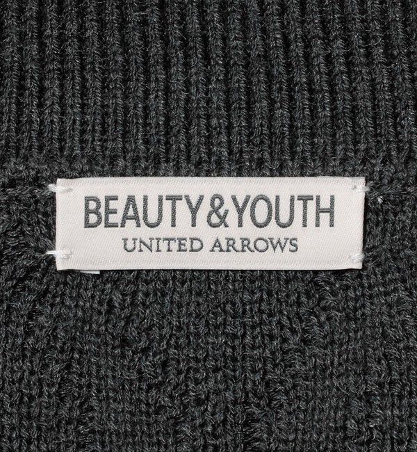 BEAUTY&YOUTH UNITED ARROWS「フリンジ パターン スキッパー ニット」|ニット・セーター|