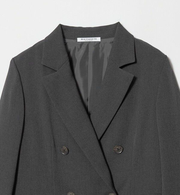 BEAUTY&YOUTH UNITED ARROWS「ポリエステルブレンド メランジ ダブルジャケット 防シワ」|テーラードジャケット|