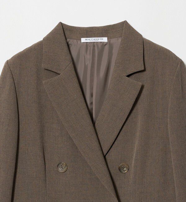 BEAUTY&YOUTH UNITED ARROWS「ポリエステルブレンド メランジ ダブルジャケット 防シワ」|テーラードジャケット|