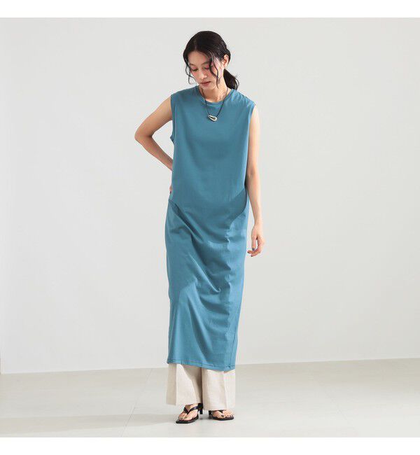 Demi-Luxe BEAMS 「ATON / スビン ノースリーブドレス」|ワンピース|BLUEGRAY